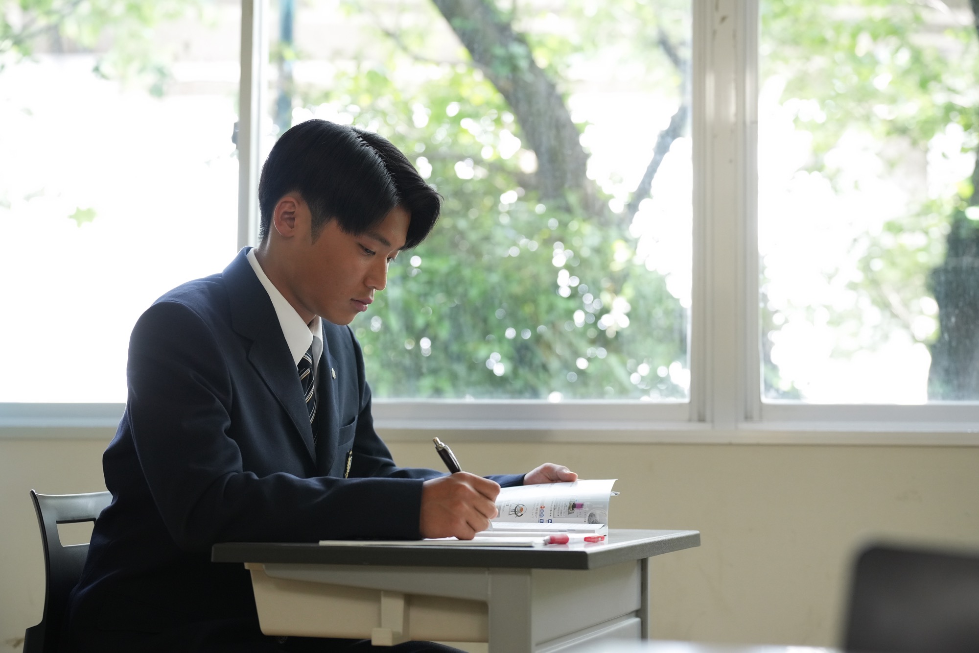 始業前の学習の様子